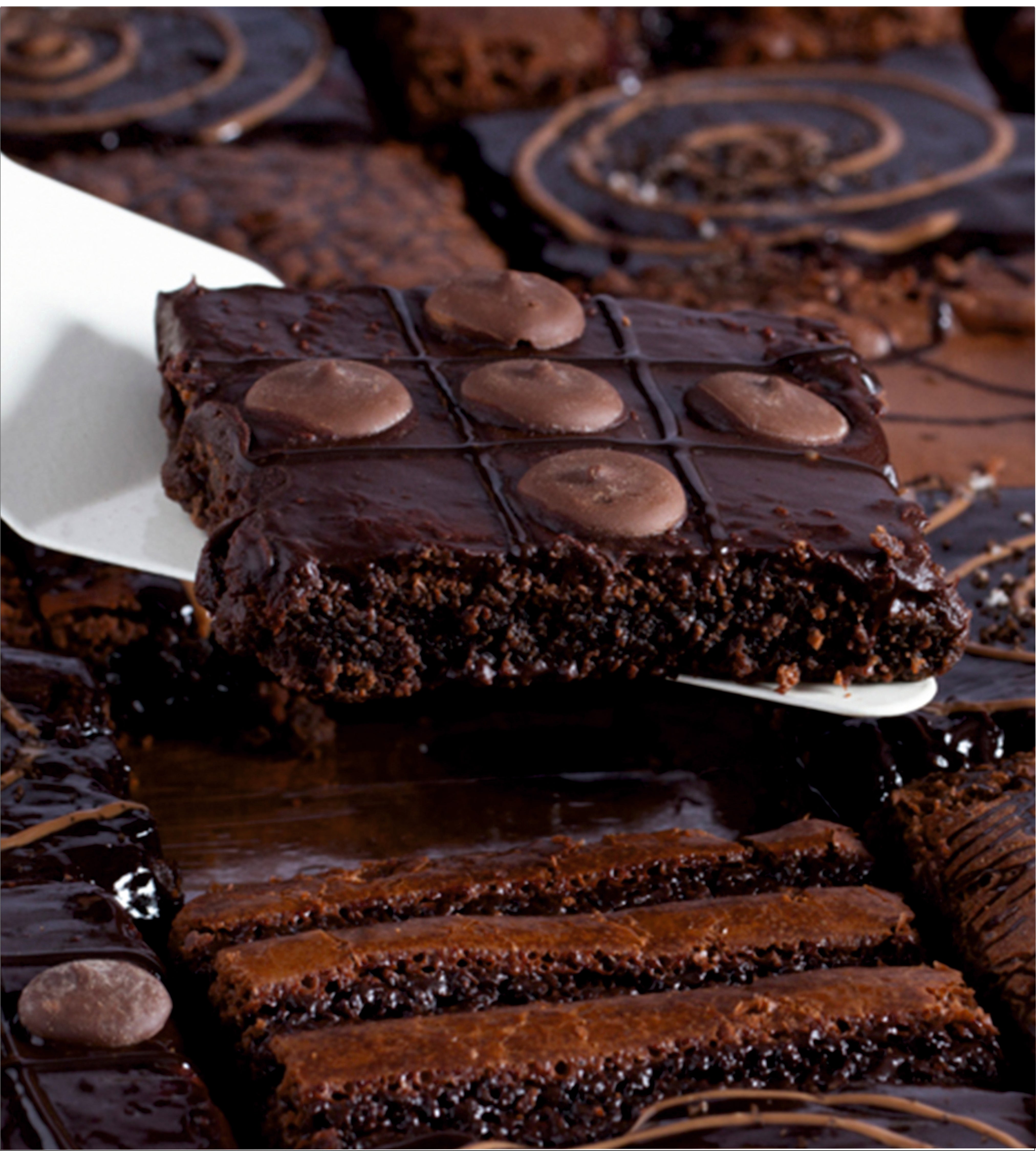 Large Square Gooey Brownie| Dark Belgian 70%|Heartily Treats 1
