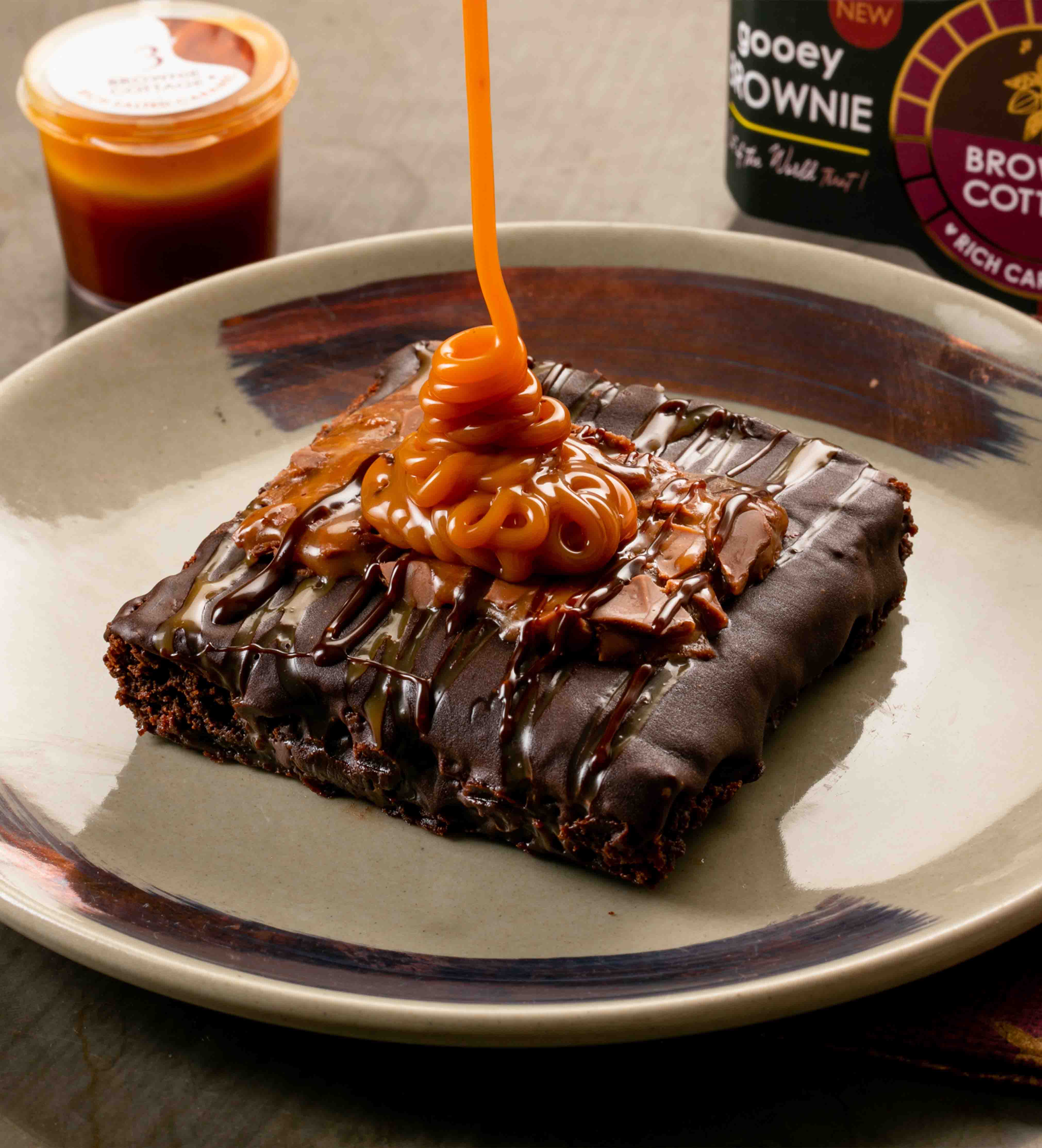 Large Square Gooey Brownie| Rich Caramel Mars ® | Heartily Treats 1